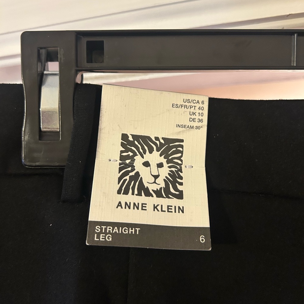 Anne Klein Black Straight Leg Pantsuit